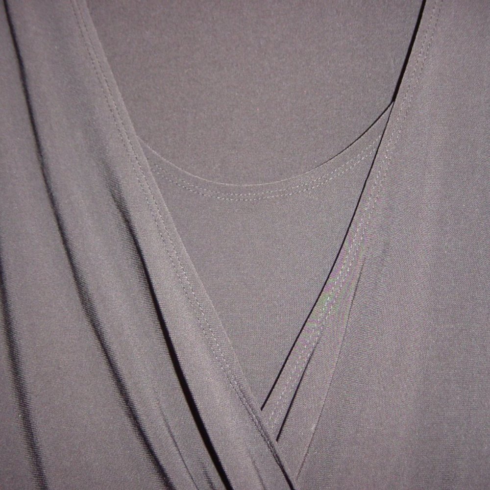 New Direction Black Dress Size 2X Stretch Blouson - Picture 4 of 8